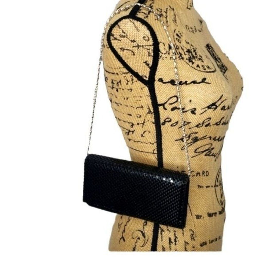 Vintage 80s 90s Jessica McClintock black Mesh Purse
